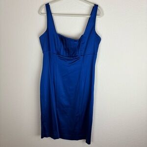 Calvin Klein Satin-Look Cobalt Party Dress